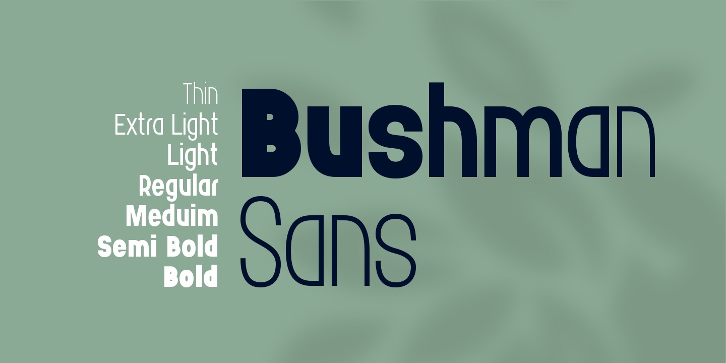Przykład czcionki Bushman Sans Bold